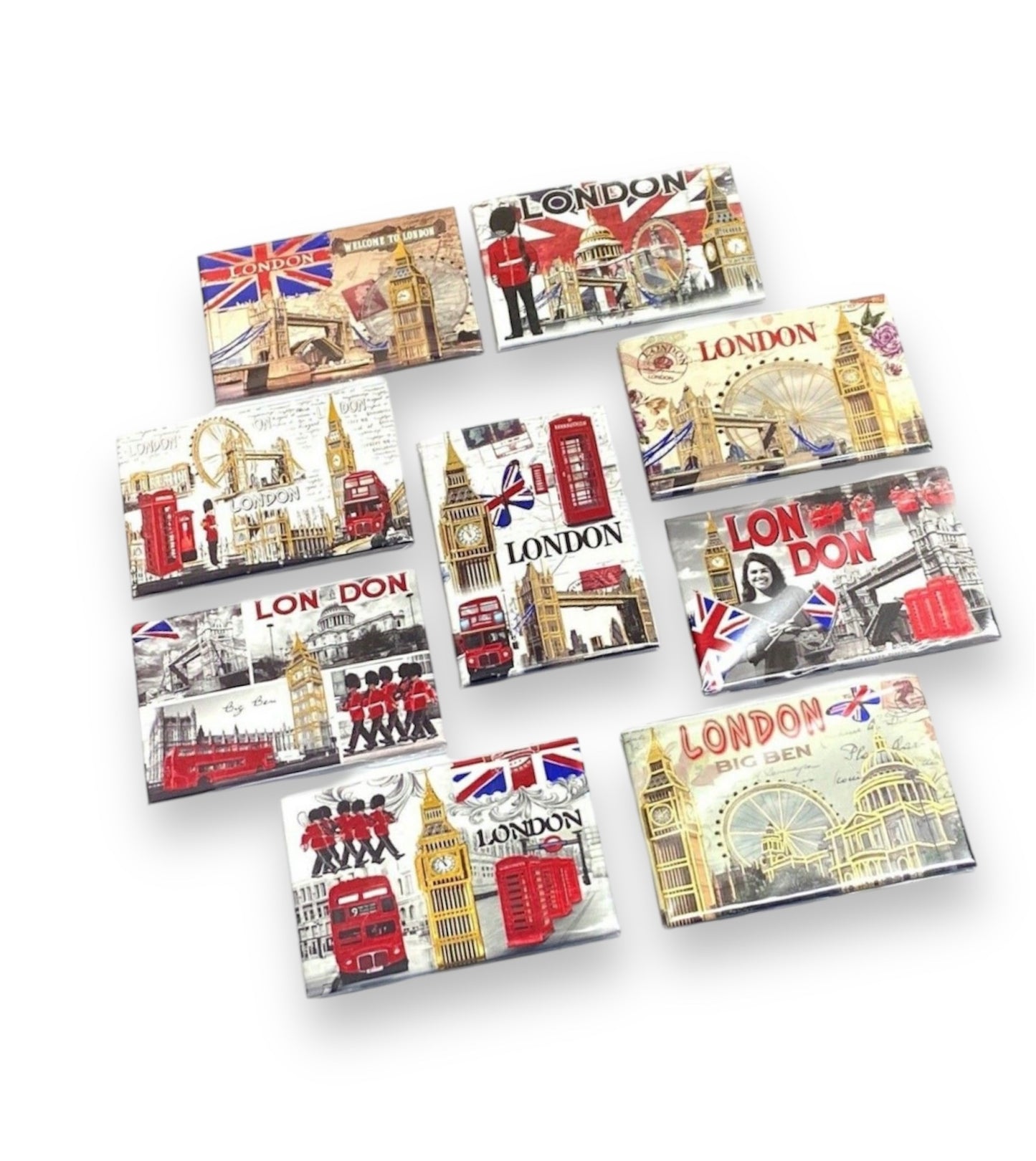 NEW LONDON ENGLAND UNION JACK FRIDGE MAGNETS SOUVENIRS GIFT pack of 3 in random design