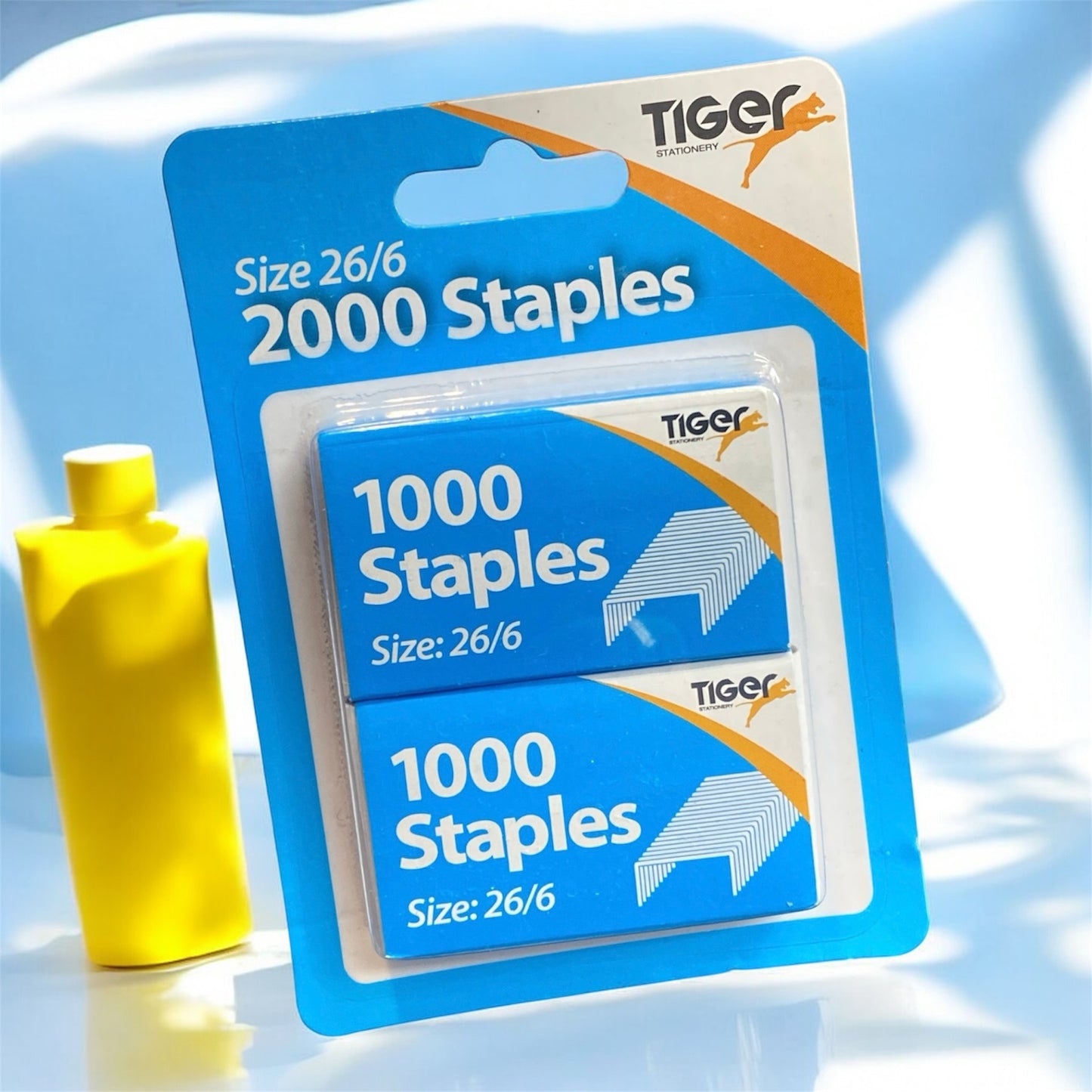 Tiger Staple Pins No. 26/6 – Pack of 2000 Staples – Perfect for Office, School, and Home Use – Buy 5 Get 1 Free