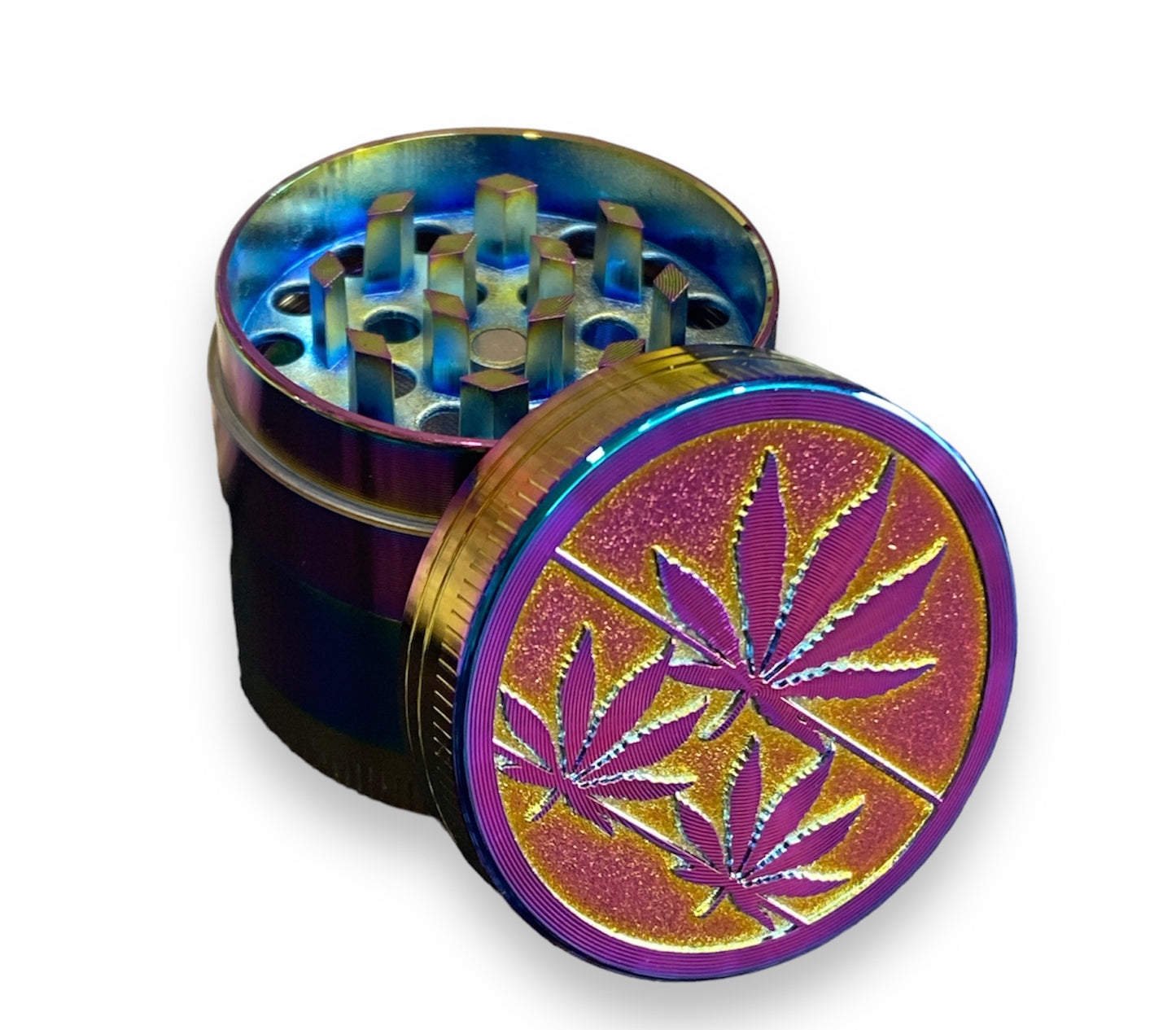 herb grinder set-40mm 4parts leaf design wholesale accessories