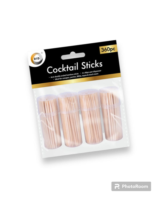 Bamboo Wooden Toothpicks Cocktail Sticks Disposable Party Food 360PC pack