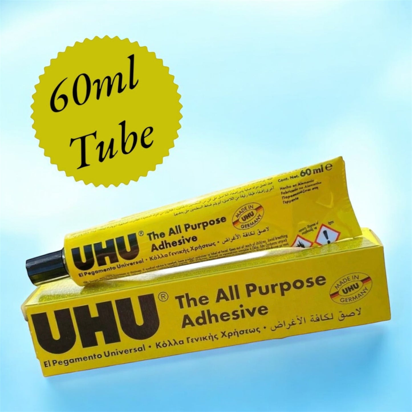 UHU All Purpose Adhesive Glue - 60ml (Pack of 5) | Strong & Versatile