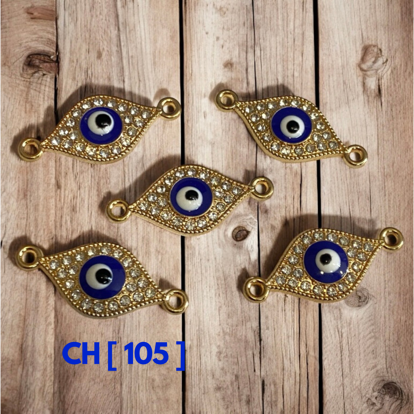 Enamel Evil Eye Connector Charms | Jewellery & Rakhi Supplies | CH-105