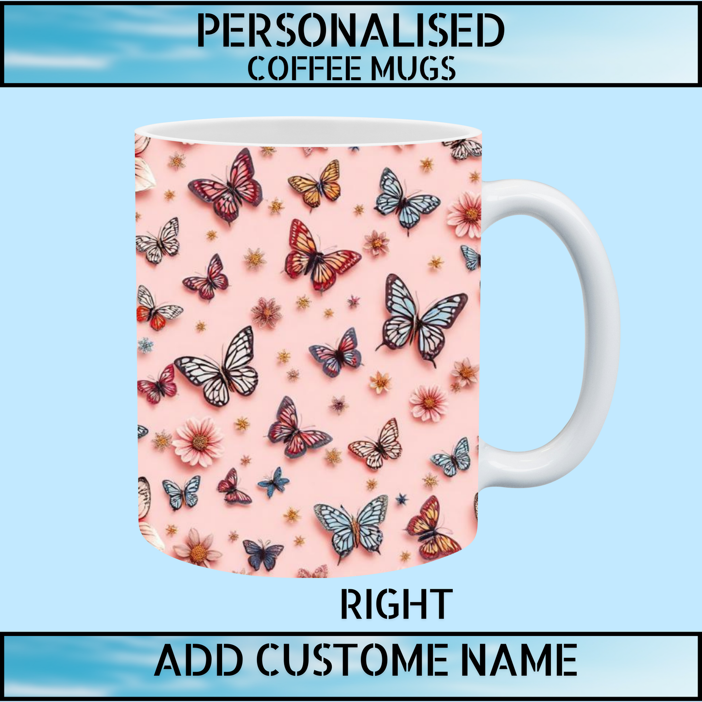 Floral Initial Personalised Name Mug – Best Mom Gift