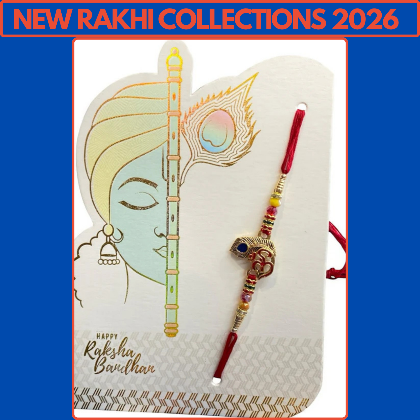 Buy Fancy OM Rakhi Online | Red Thread Rakhi for Brother | UK Rakhi Supplier & Wholesale Seller
