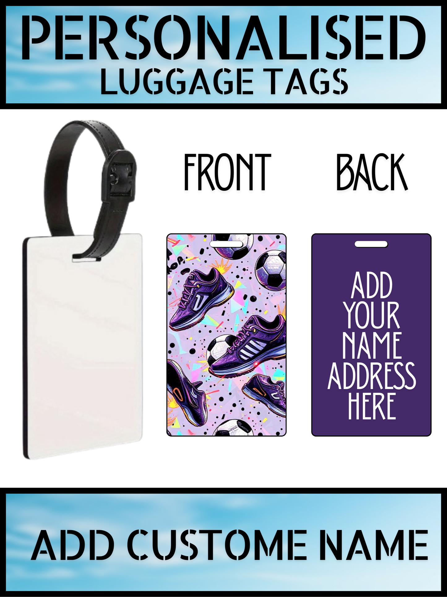 Personalised Luggage Tag – Custom Name Travel ID