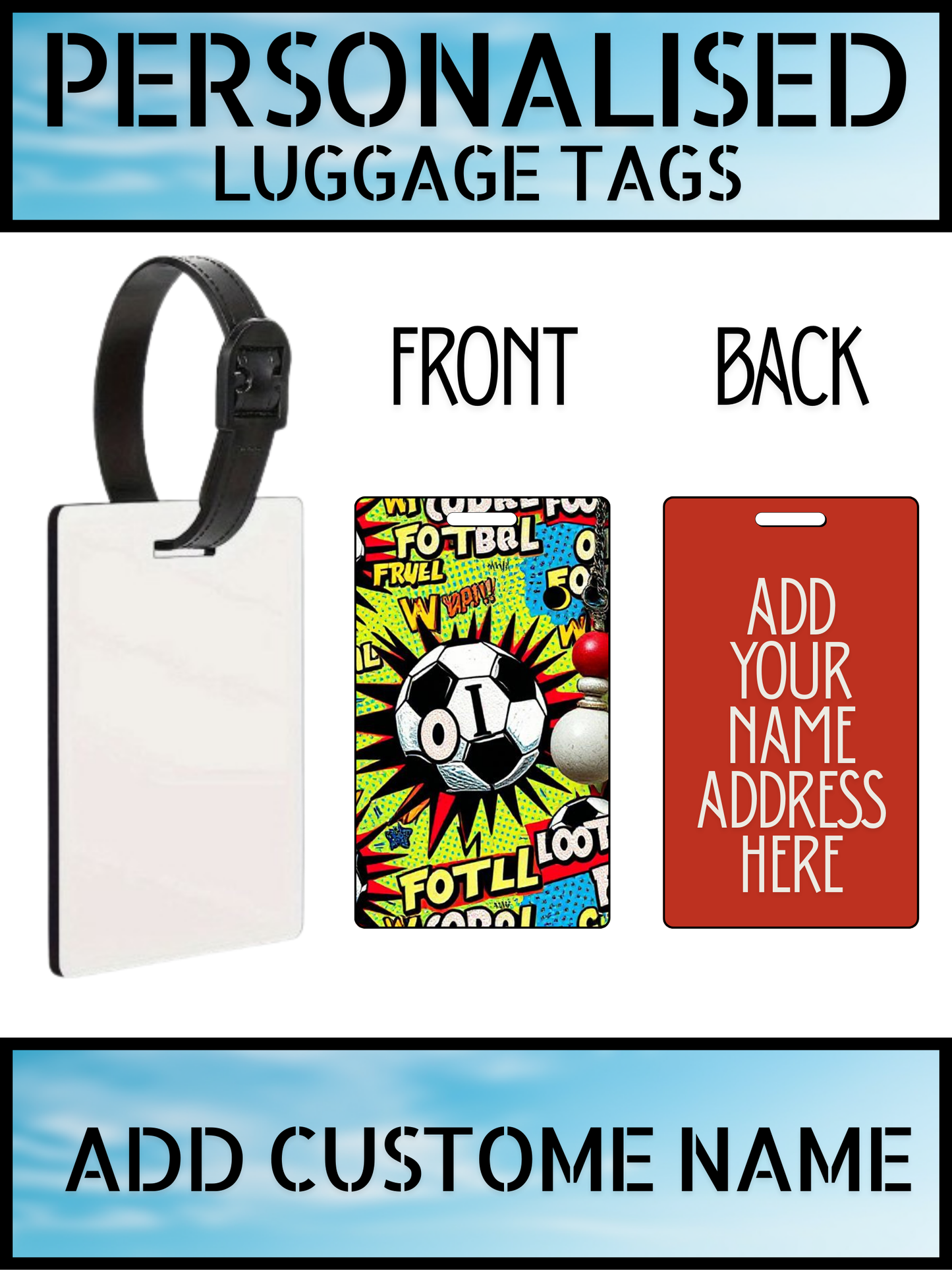 Personal Luggage Label – Custom Name Print