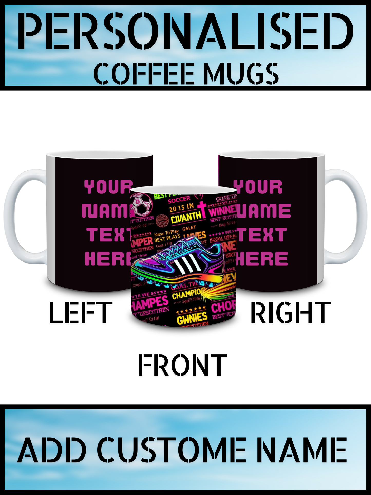 Personalised Football Designer Mug