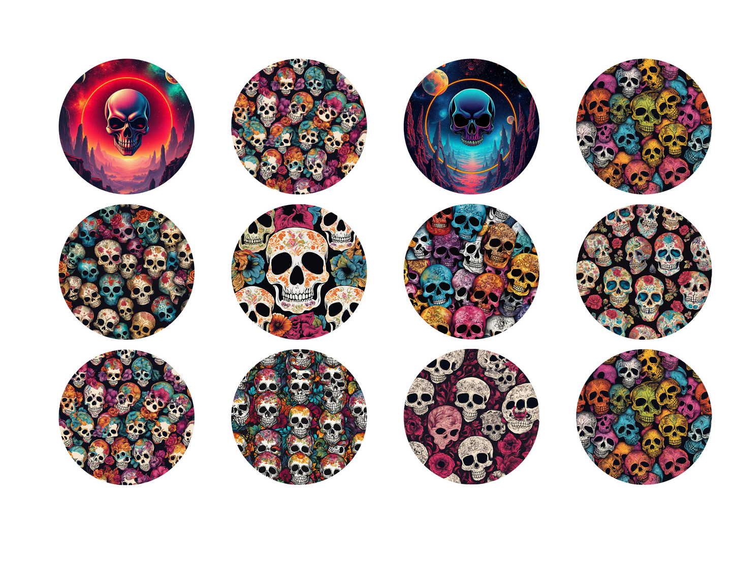 Portable Metal Pocket Ashtray Keyring – Skull Design