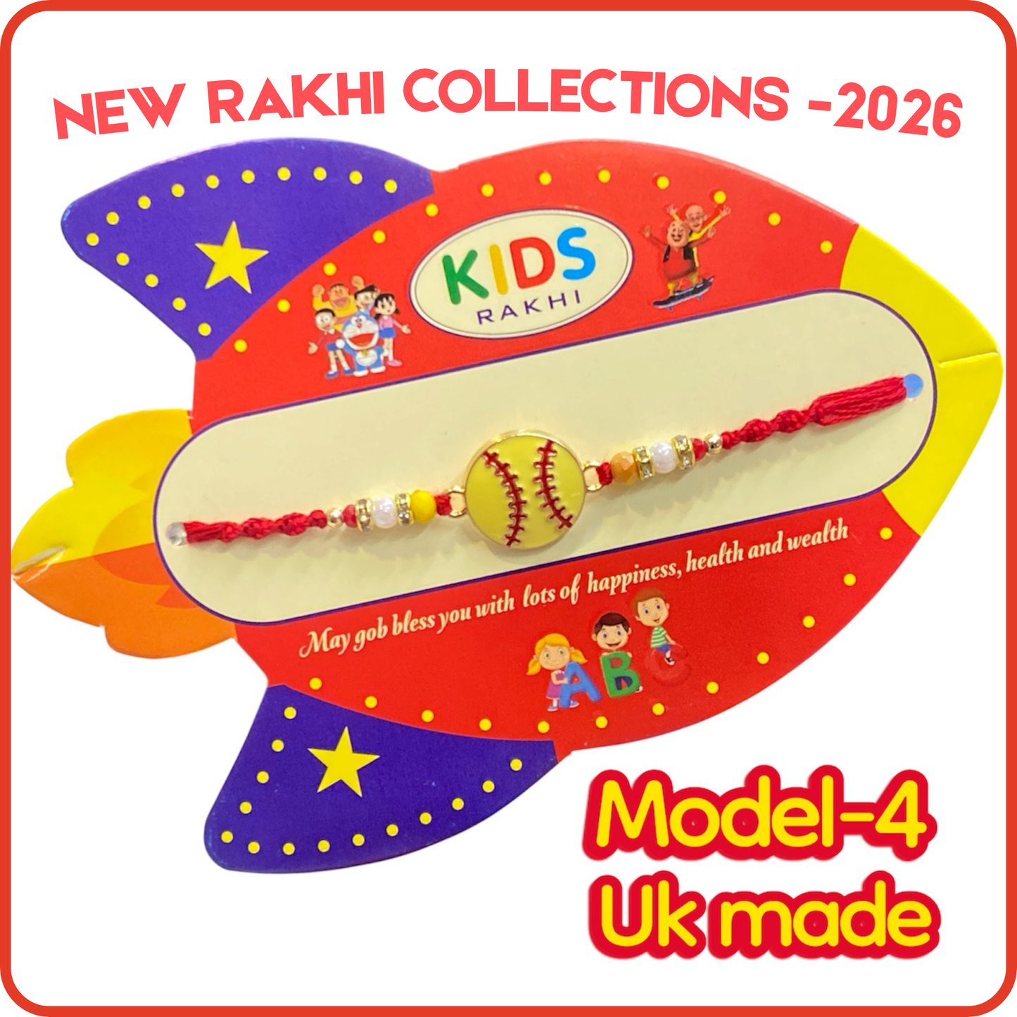Kids Rakhi Thread Cartoon Pendant – 04