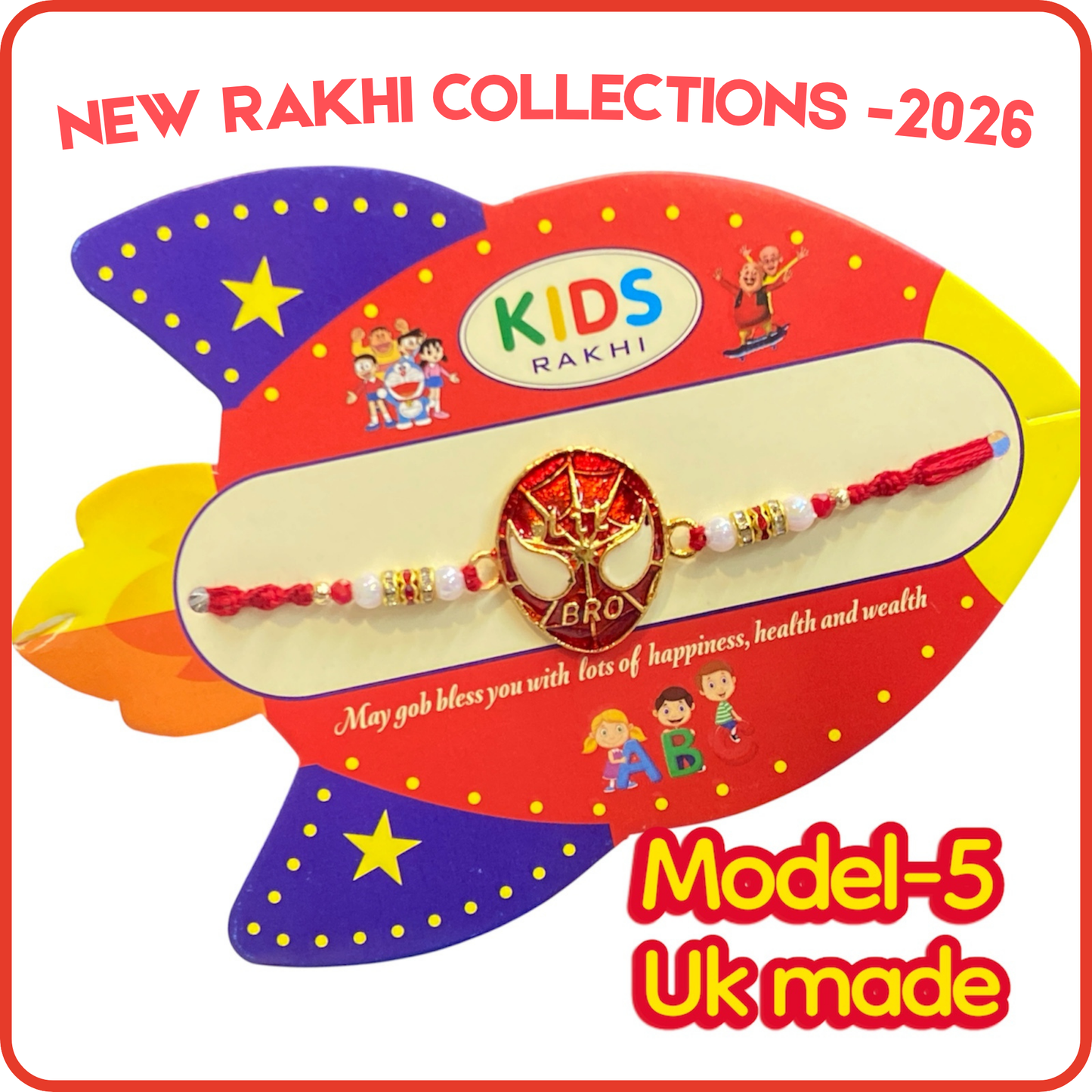 Kids Rakhi Thread Cartoon Pendant – 05