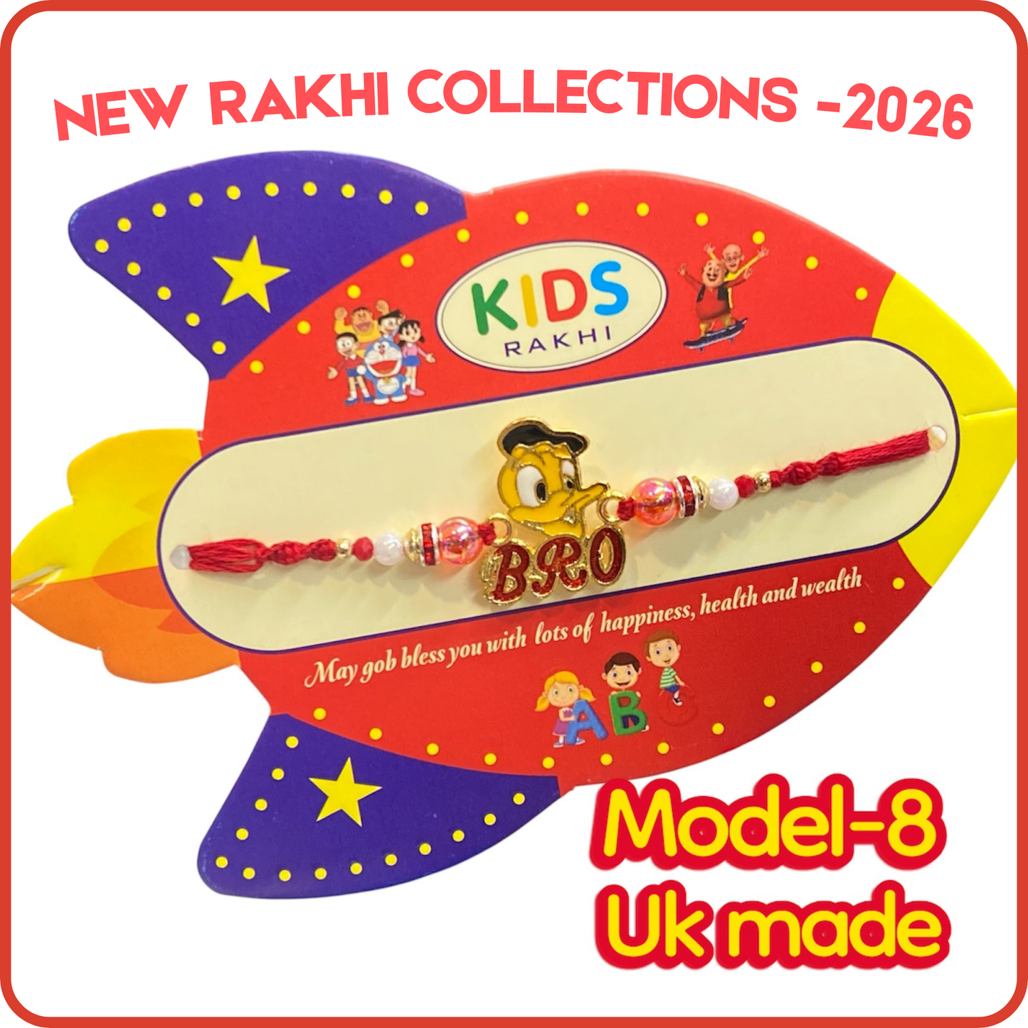 Kids Rakhi Thread Cartoon Pendant – 08