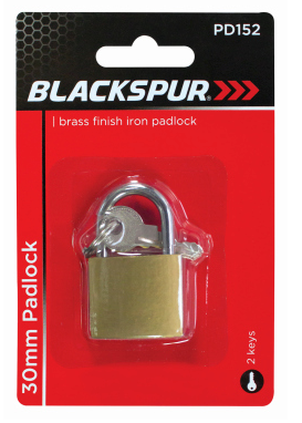 Small Padlock Brass Finish Iron Mini Padlock Security Locker Lock 2 Key 30mm
