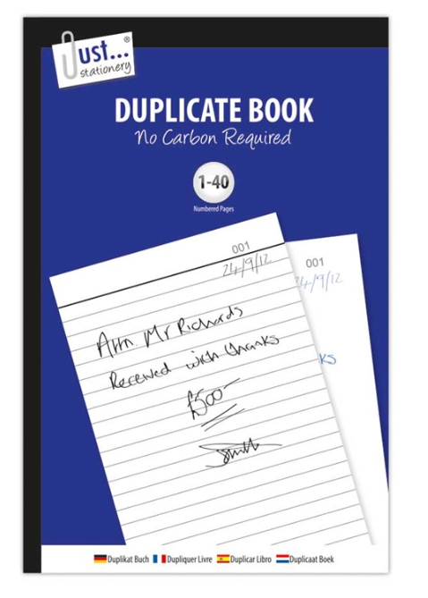 JUST STATIONERY - DUPLICATE BOOK - 80 SHEETS (12 pack)