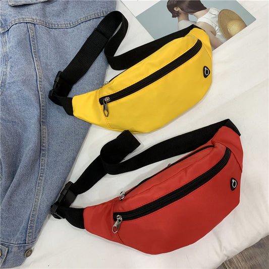 Sports Outdoor Waist Bag Solid Color Chest Mobile Phone Coin Purse