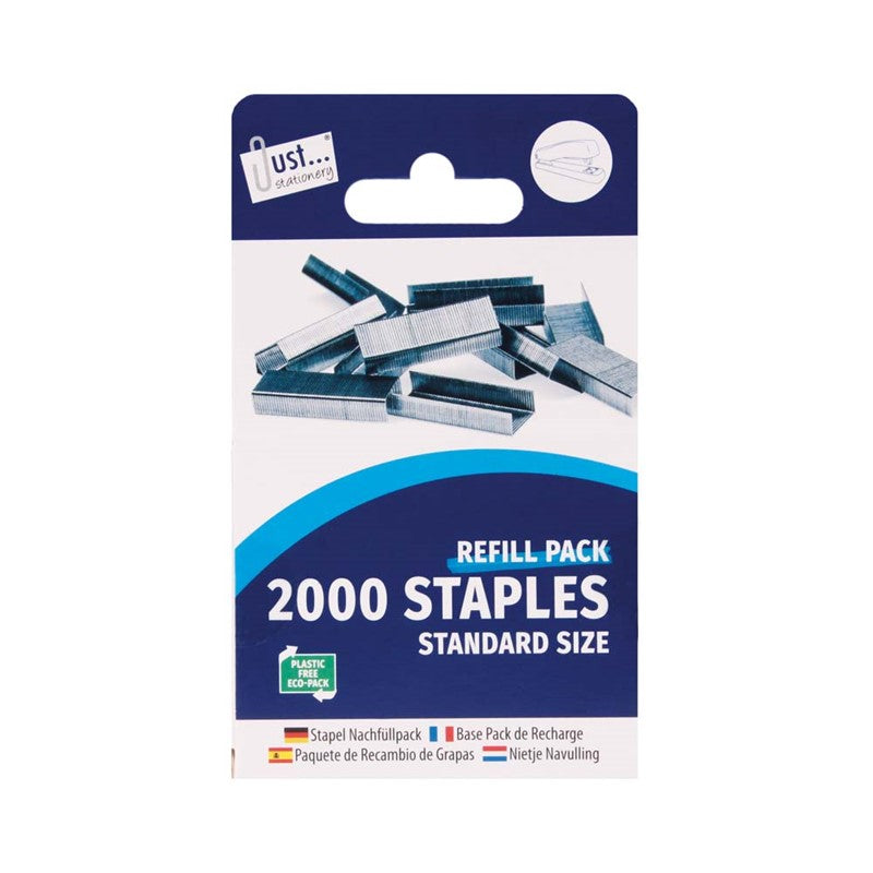 Just 26/6 Standard Stapler Pins – 2000 Pack (2 x 1000)