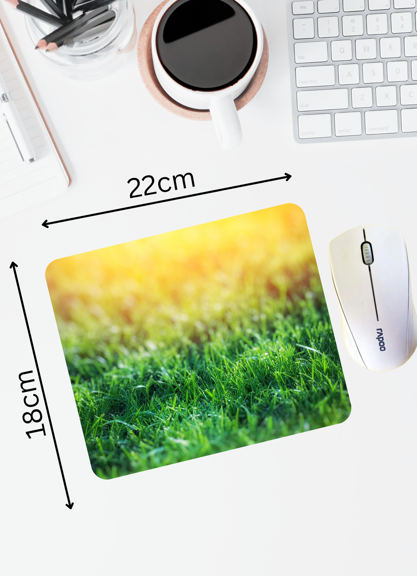Printed Mouse Mat 22x18cm | 3mm Thick | Design #103 | Perfect for Office & Home Use