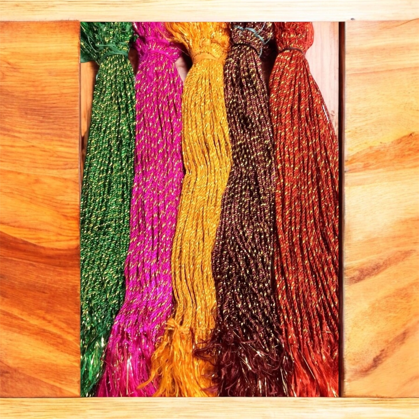 Handmade Plain Rakhi Thread - Multi-Colored Pack of 6 (Random Mix)