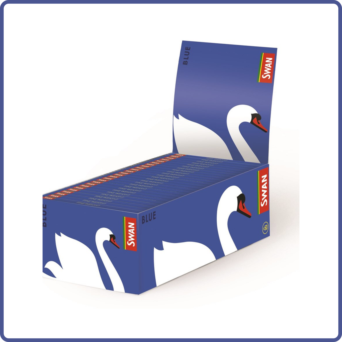 Swan Blue Regular Rolling Papers – Full Box of 50 Booklets