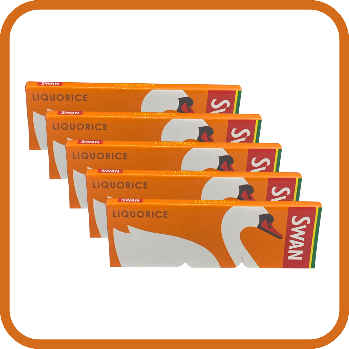 SWAN Liquorice Regular Rolling Papers β 5 Booklet Multi Pack