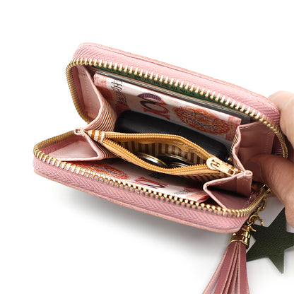 Ladies Wallet Short Cartoon Cute Cherry Clutch Bag Little Girl Coin Purse Zipper Bag