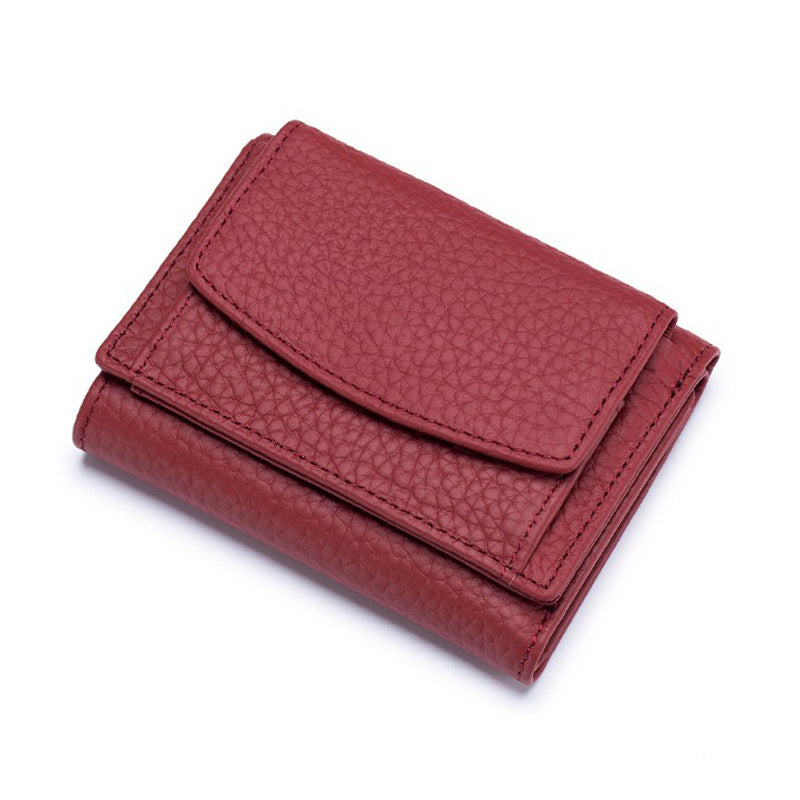 Small Wallet, Leather Coin Purse, Wallet, Short Female Wallet