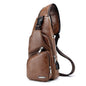 Men Chest Bag PU Shoulder Sling Backpack Pack Travel Sport Cross Body Bags