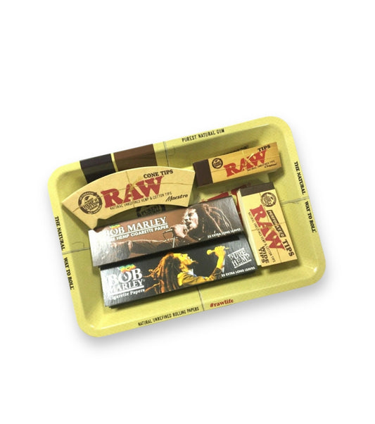 RAW MINI TRAY Tips ,Papers , Accessories , CHRISTMAS GIFT TRAY SET KIT