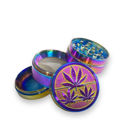 herb grinder set-40mm 4parts leaf design wholesale accessories