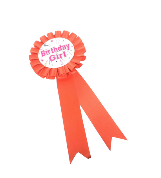NEW Birthday Party Badge and Party Accessory Decoration Award Ribbon Girls UK