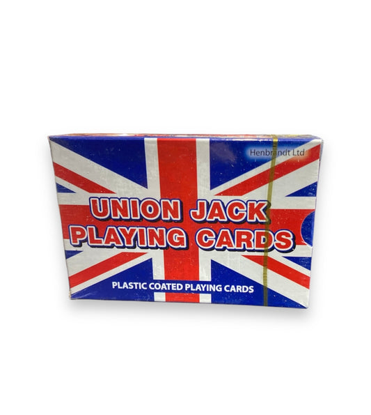 Sealed Pack Union Jack Plastic Coated Playing Cards 9 cm x 6 cm Poker Rummy