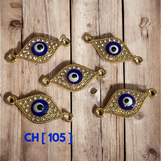 Enamel Evil Eye Connector Charms | Jewellery & Rakhi Supplies | CH-105