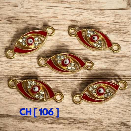 Enamel Connector Charms | Blue Evil Eye Jewellery Supplies | CH-106