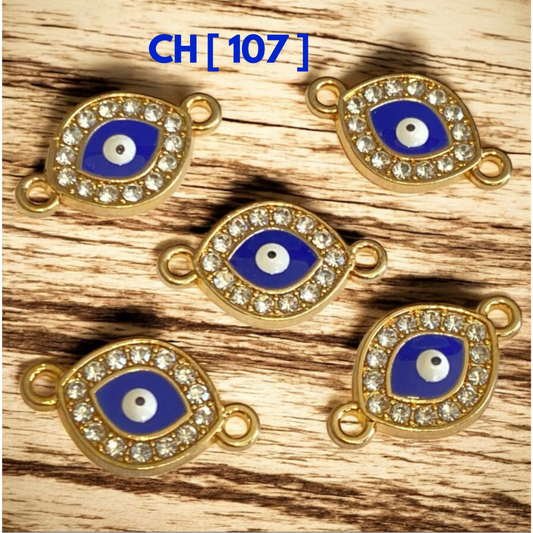 Wholesale Evil Eye Connectors | Enamel Jewellery Charms | CH-107