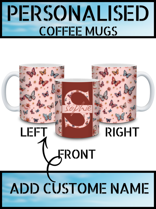 Floral Initial Personalised Name Mug – Best Mom Gift