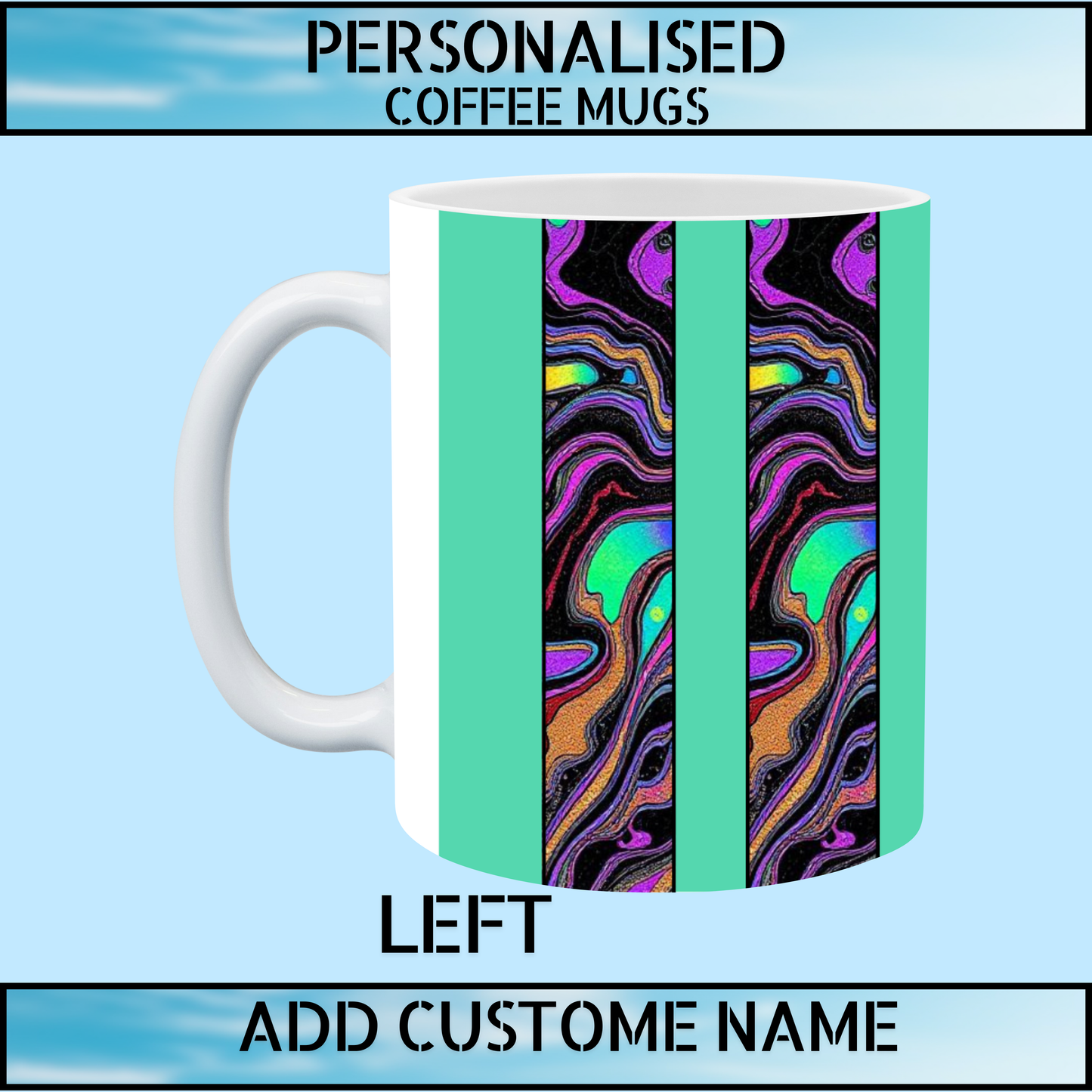 Premium Marble Art Personalised Name Coffee Mug