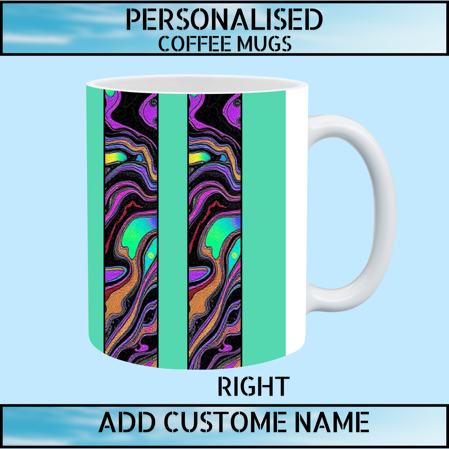 Premium Marble Art Personalised Name Coffee Mug