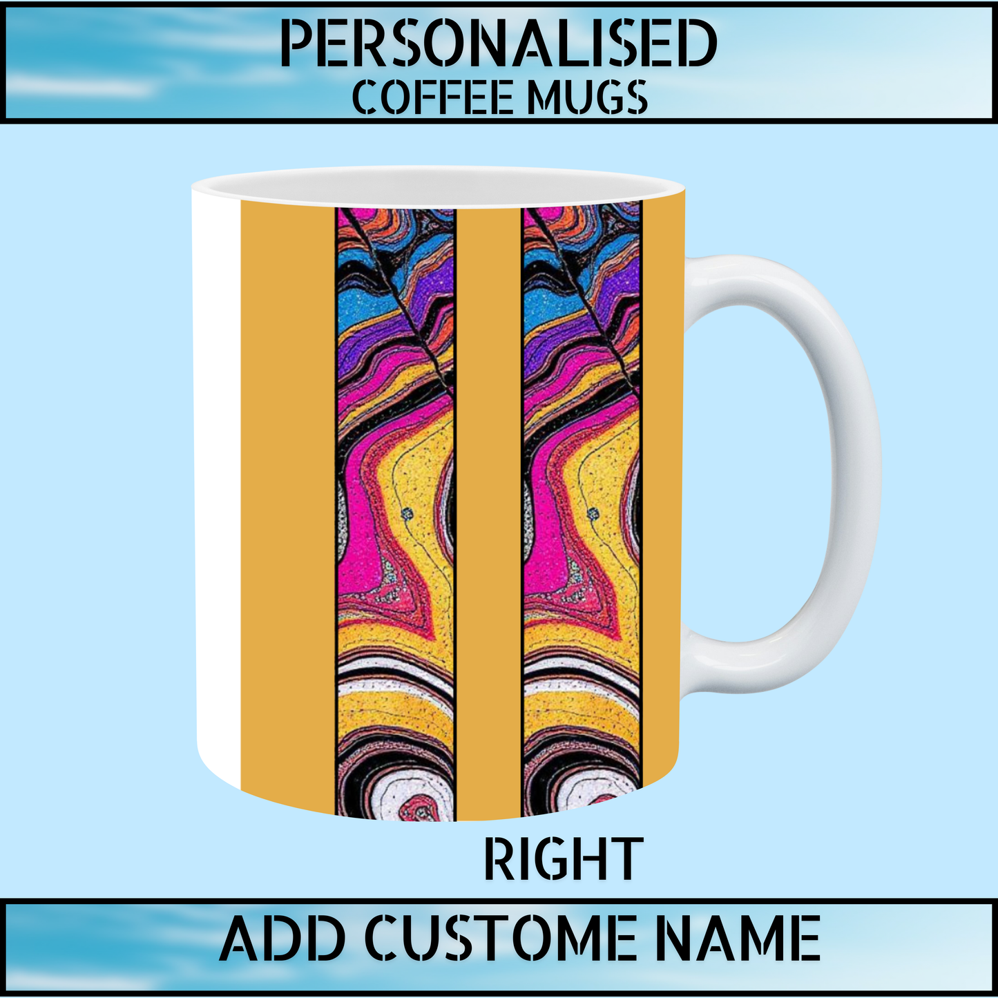 Trusted Marble Art Personalised Name Coffee Mug