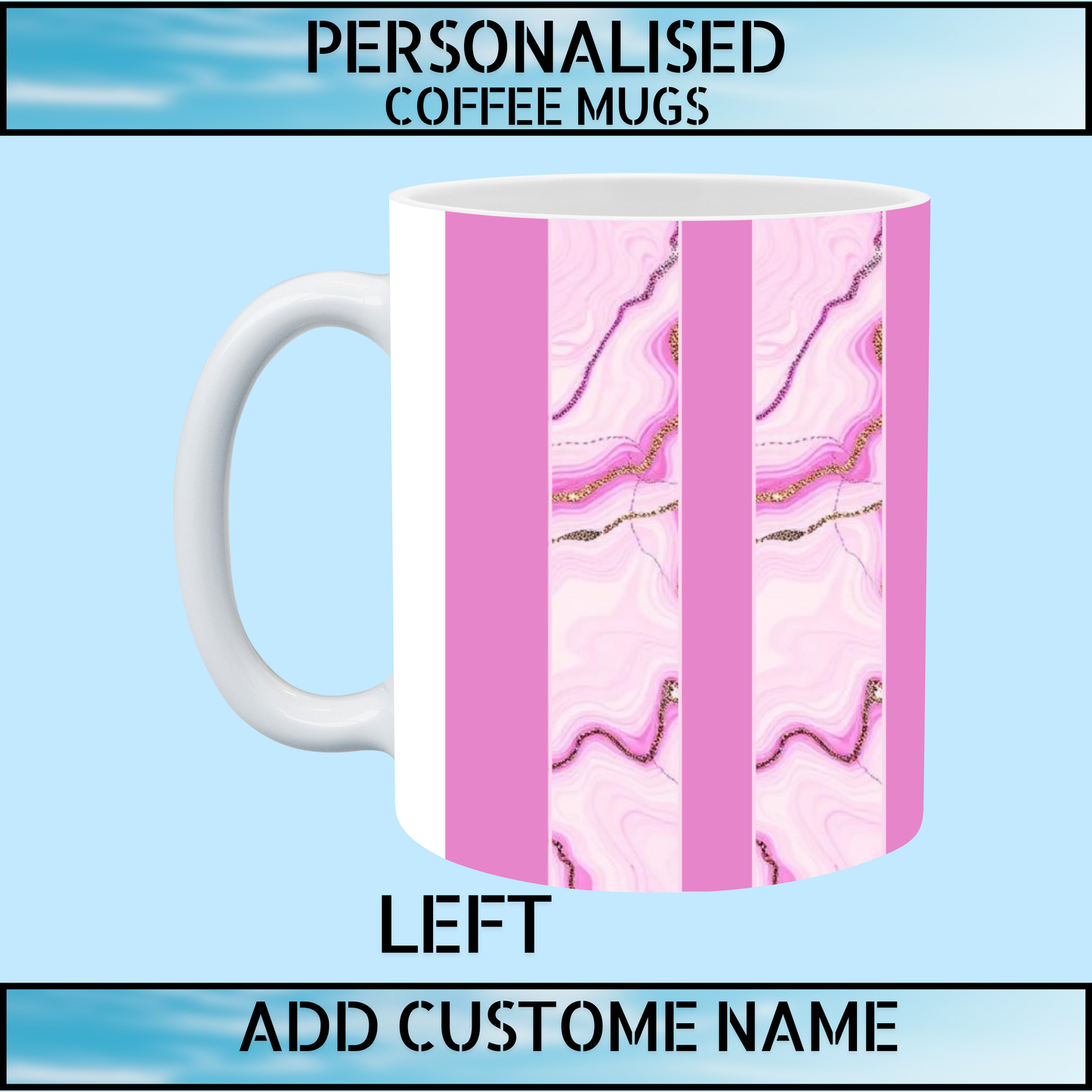 Quality Gift Marble Art Personalised Coffee Mug