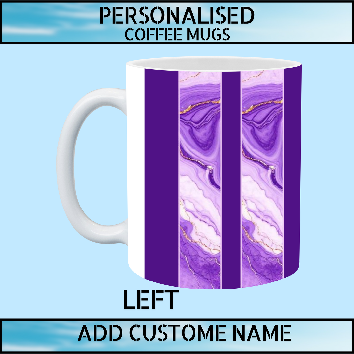 Vintage Marble Print Personalised Name Coffee Mug