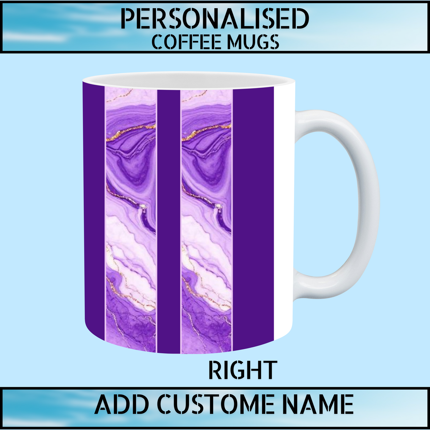 Vintage Marble Print Personalised Name Coffee Mug