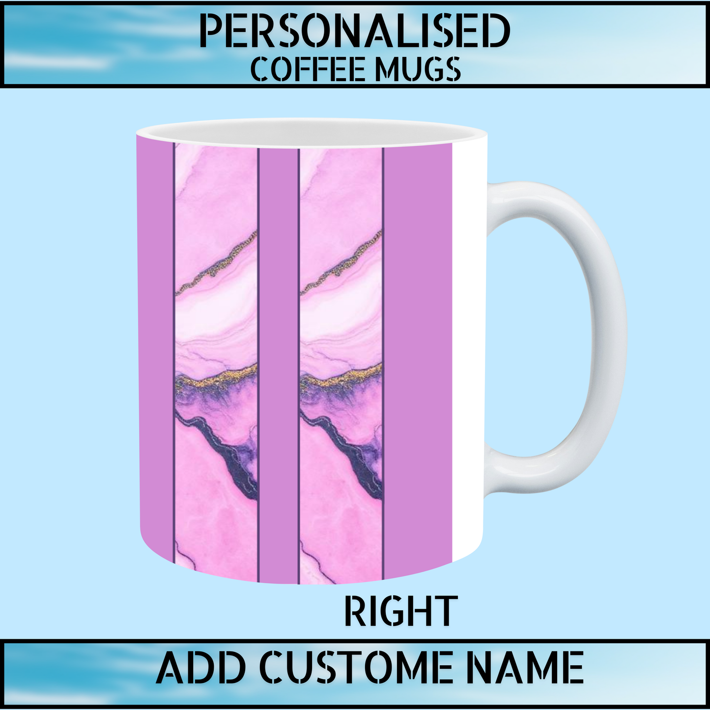 Novelty Personalised Marble Heart Coffee Mug