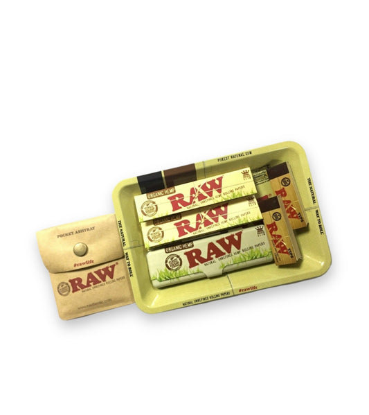RAW MINI TRAY Tips ,Papers , Accessories , CHRISTMAS GIFT TRAY SET KIT