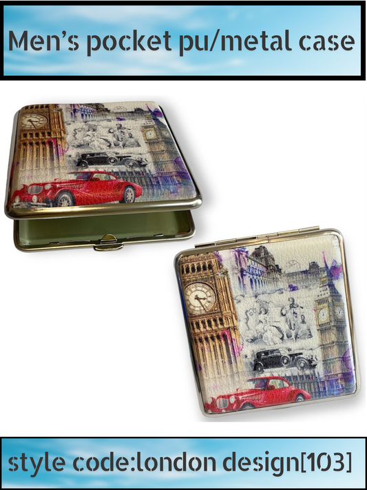 King Size PU Leather Metal Pocket Case – London Heritage Design