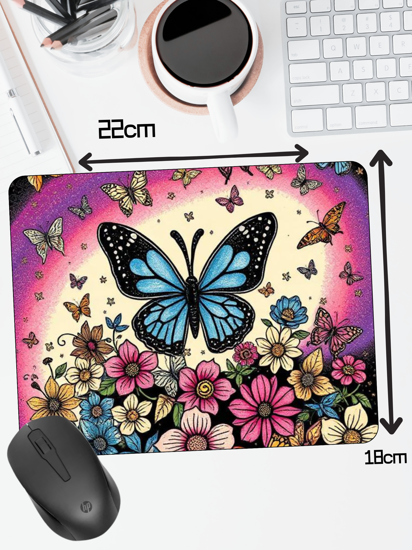 Mouse Mat | Mouse Pad | Butterflies Collection