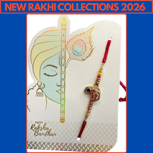 Buy Fancy OM Rakhi Online | Red Thread Rakhi for Brother | UK Rakhi Supplier & Wholesale Seller