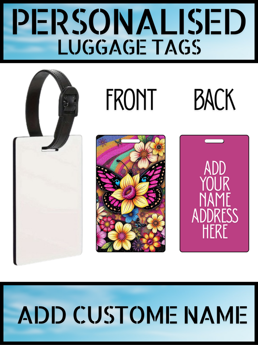 Personalised Luggage Tag – Custom Name Printed Travel ID