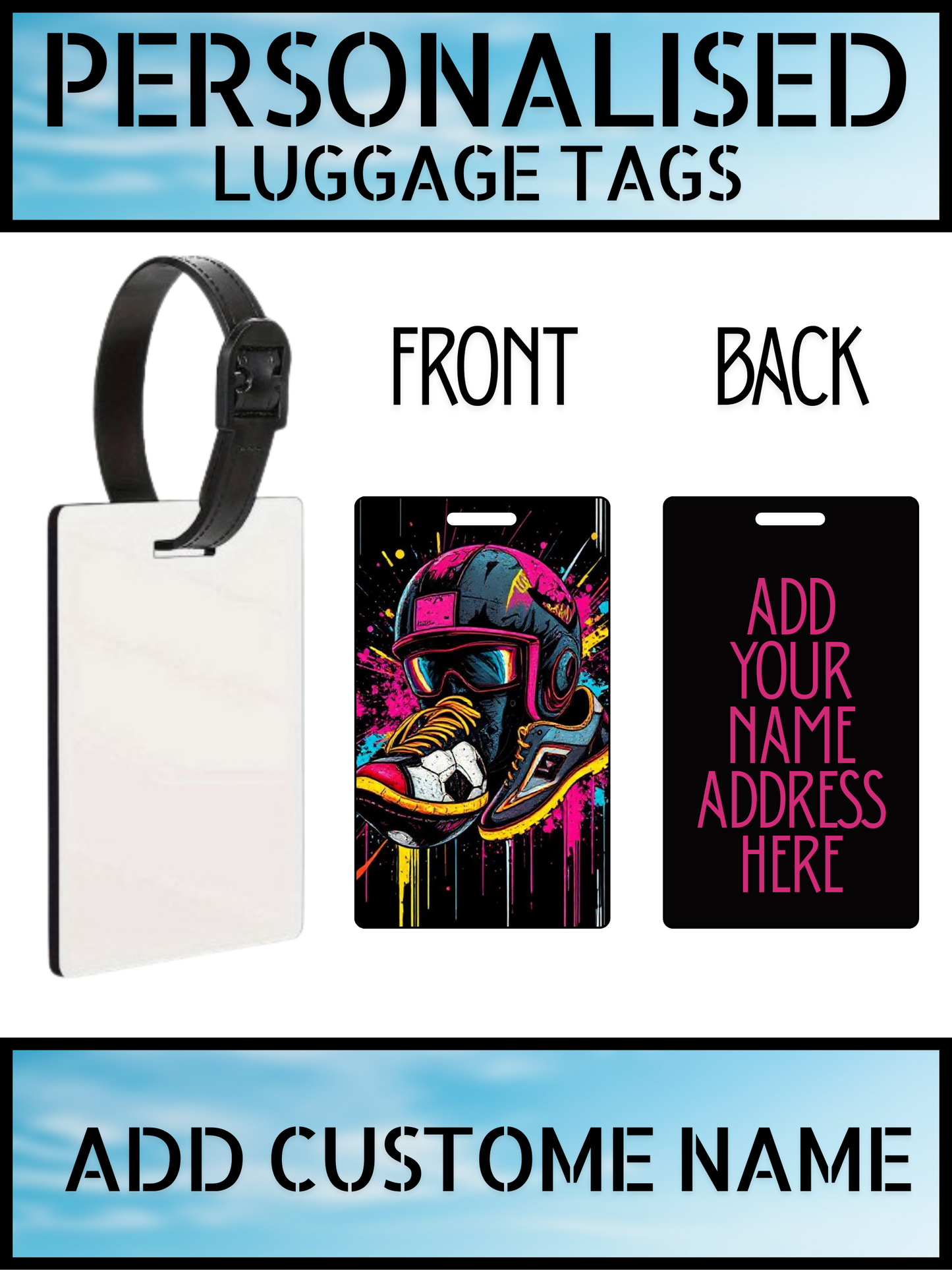 Personalised Luggage Tag – Holiday Travel ID