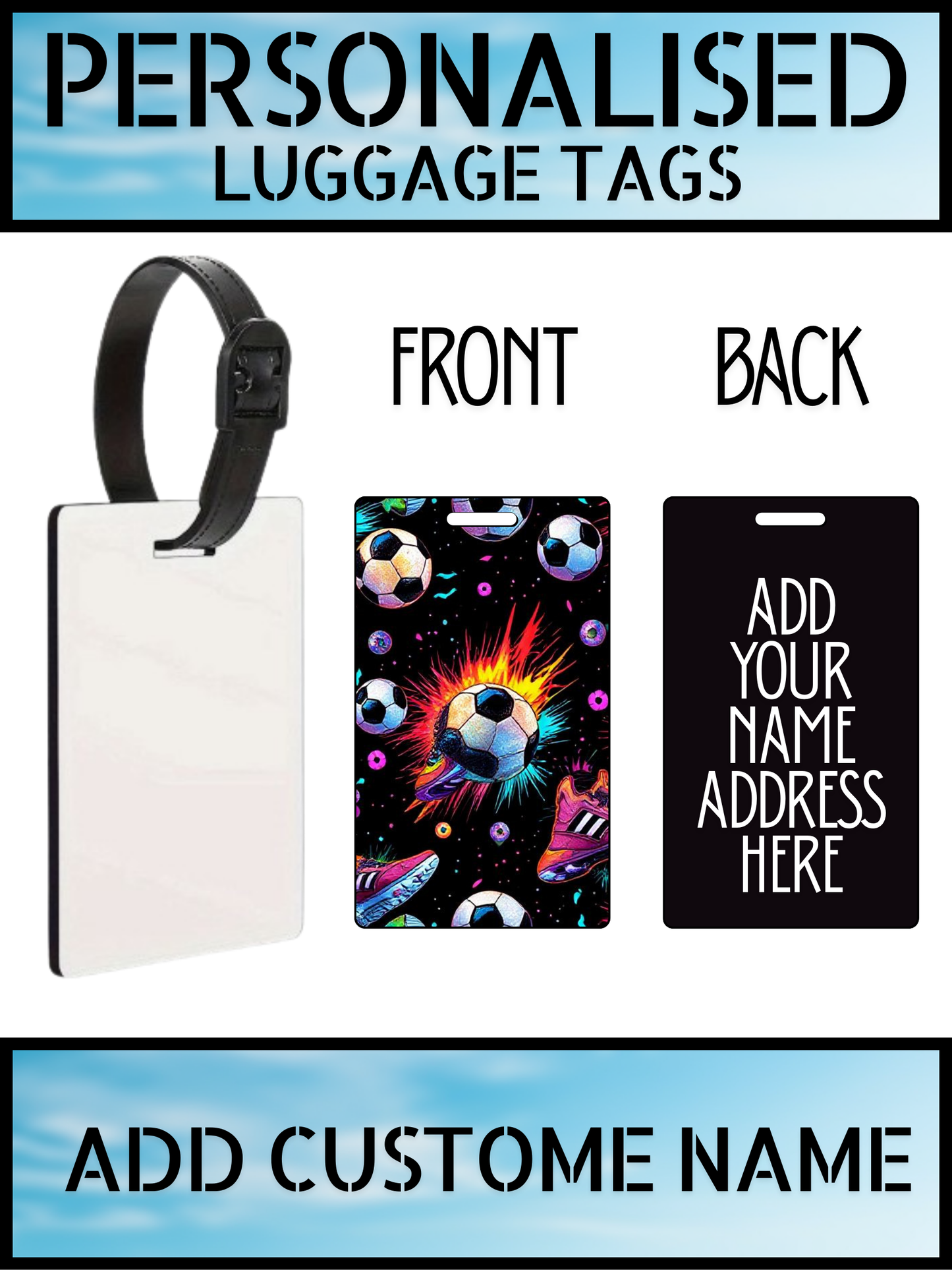 Personalised Luggage Tag – Custom Travel Accessory