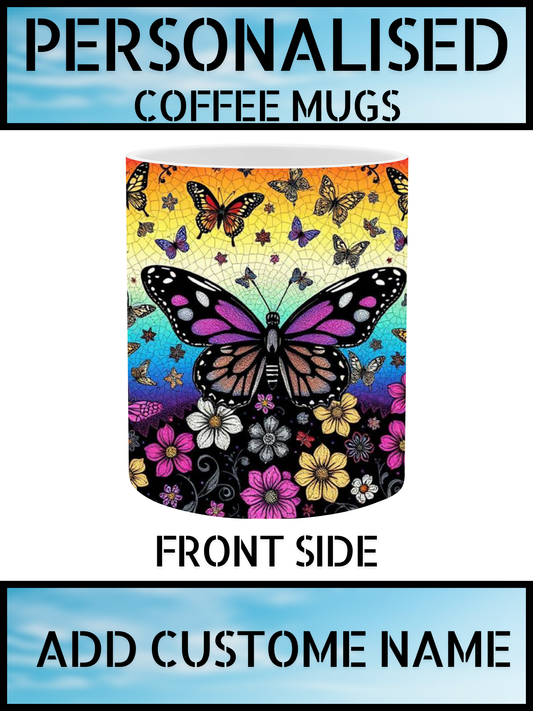 Personalised Butterfly Coffee Mug