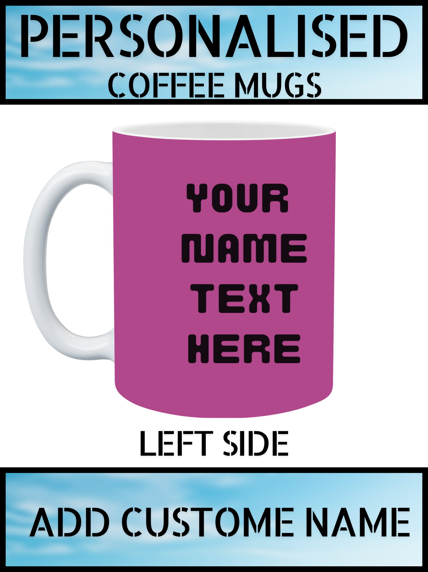 Personalised Coffee Mug – Butterfly Design
